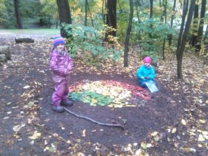 Mandala aus Herbstlaub!